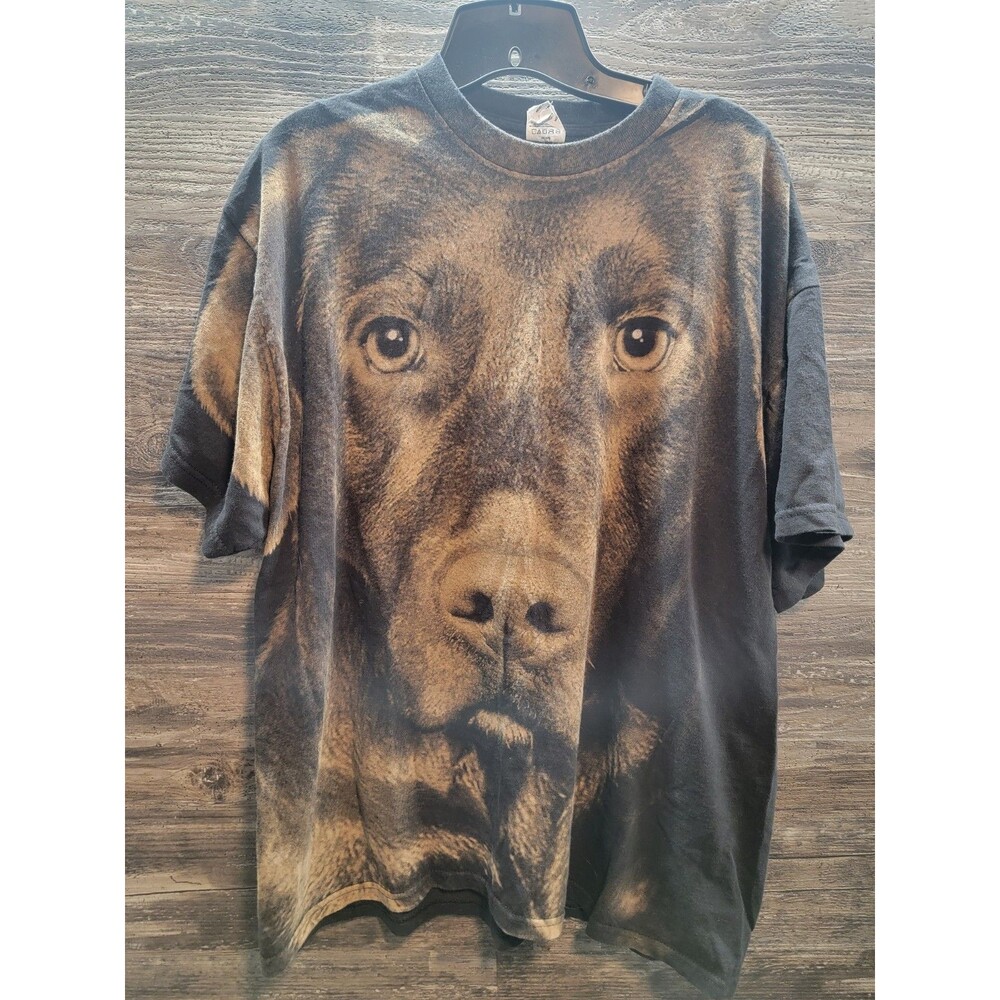 Chocolate Lab AOP All Over Print Shirt Size XL Dog Vintage Y2K